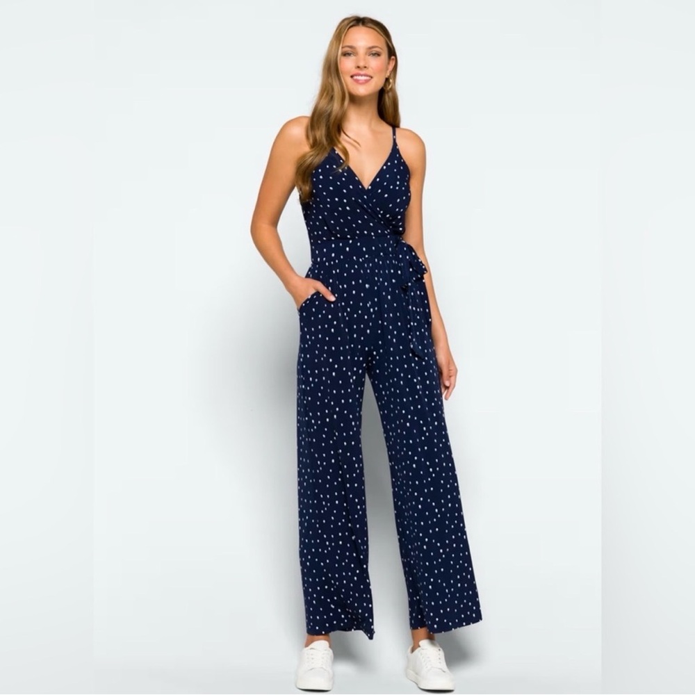 Women’s Navy Printed Jumpsuit